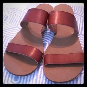 J. Crew Tan Leather Sandals